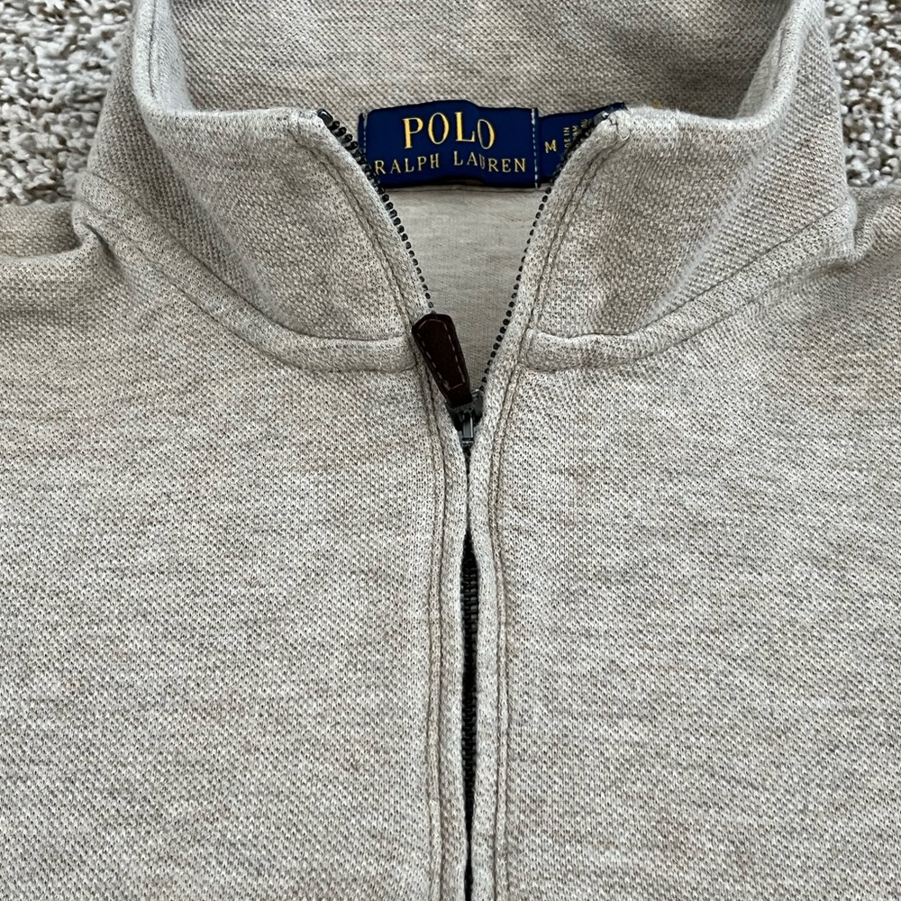 Polo Ralph Lauren 1/4 Zip Mock Neck Double Knit Pullover Sweater - Picture 7 of 11